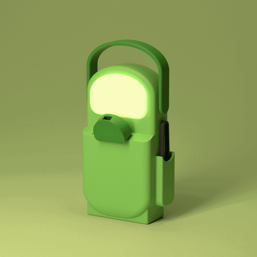 Animated view of the Leaflink soil moisture sensor's LED panel